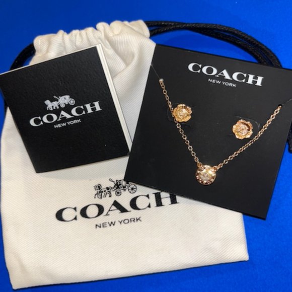 Coach earrings and necklace set - Picture 3 of 6